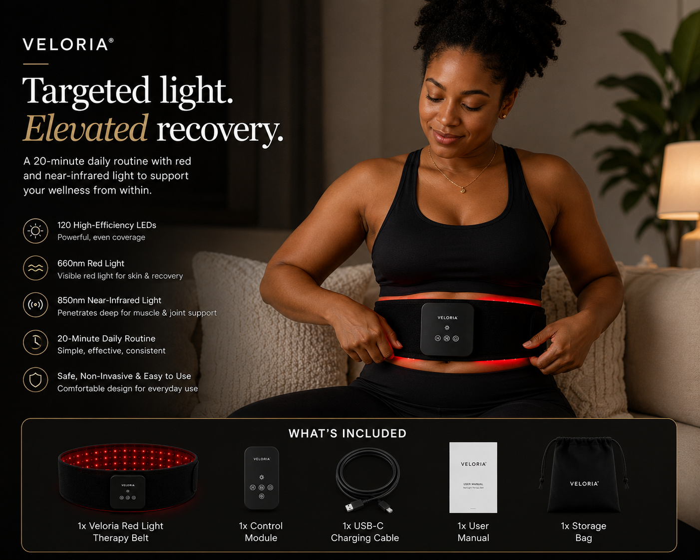 VELORIA™ Red Light Therapy Belt